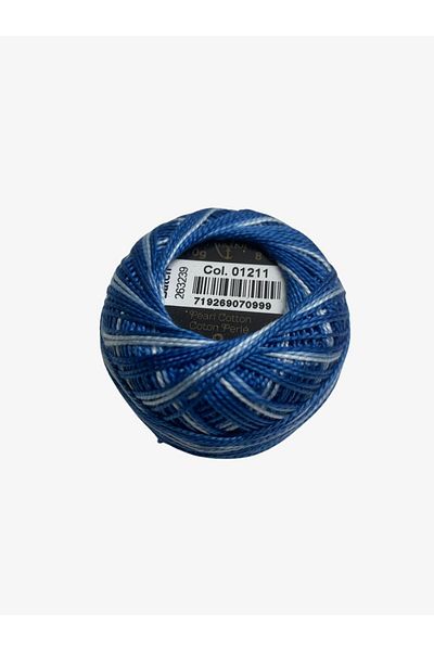 Yiğit Kumaş Embroidery Thread (Etamine Thread) Anchor No:8 Marbled Indigo Color 1211