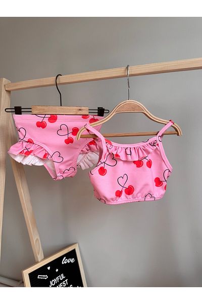 Kids Cherry Patterned Bikini
