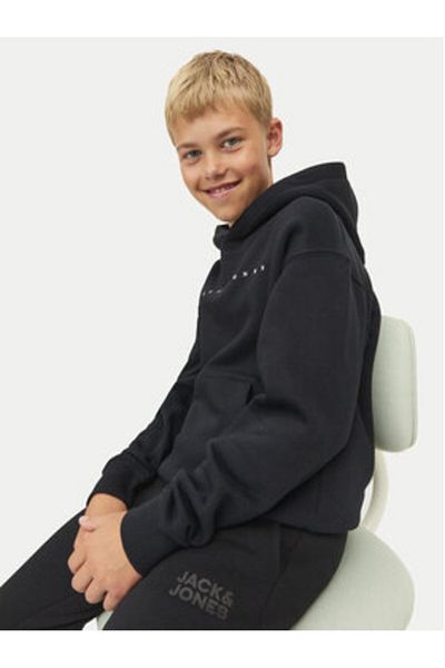 Jack & Jones Hanorac Jack Jones Junior pentru băieți 12237468 Negru