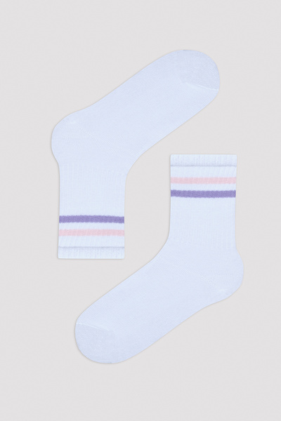 Penti Бели чорапи от 3 части за момиче Soft Line