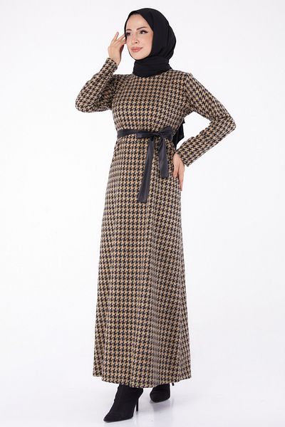 TOFİSA Belted Dress Mink - 13322