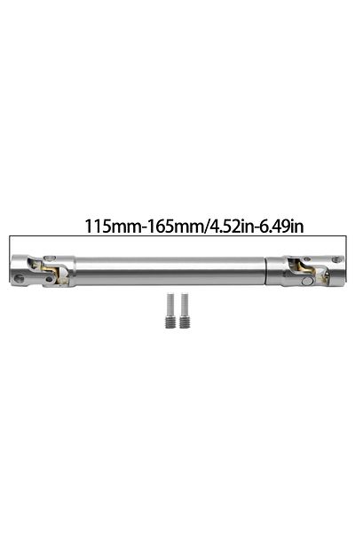 Choice silver-L115MM Metal Internal Spline Drive Shaft Universal Joint Driveshaft for 1/10 RC Car Crawler A