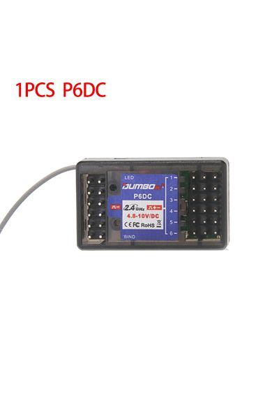 Choice 1PCS P6DC DumboRC X6 X4 X5 2.4G 6CH Transmitter W/ P6FG Gyro P6F Receiver LED Light Set for 1/10 1/8