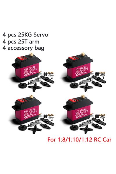 Choice 4xDS3225-180 4X Waterproof Servo 20Kg 25Kg 30Kg 35Kg 40Kg High Speed servo Pro Metal Gear Digital Se
