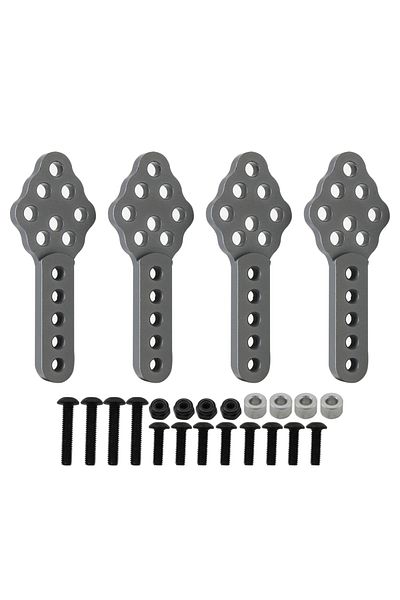 Choice 4pcs Gray Aluminium Metal Shock Absorber Mount Adjust Height Angle Stand for 1/10 RC Crawler Axial S