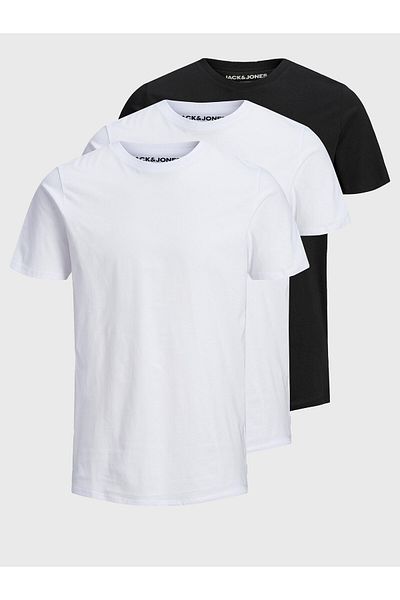 Jack & Jones jack jones Mens Set of 3 T-shirts 12191759 White, Black