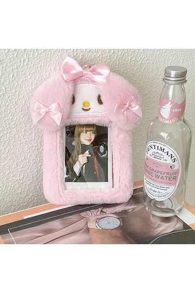 Miniso Melody Kawaii Sanrio Plush Card Holder Cinnamoroll Melody Cute Bus Card Bank ID Card Protective Disp