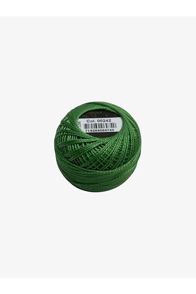 Yiğit Kumaş Embroidery Thread (Etamine Thread) Anchor No:8 Green Color 242