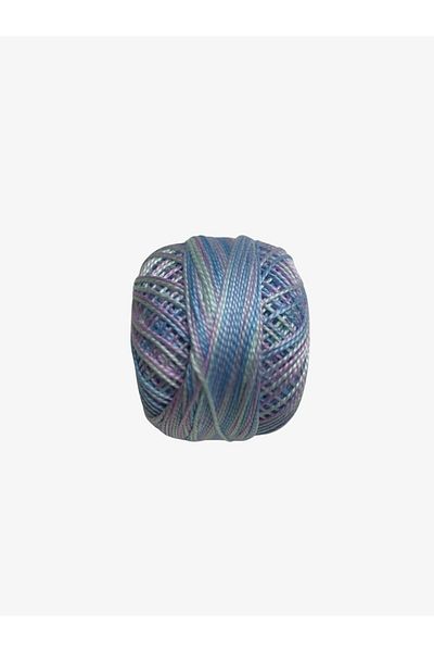 Yiğit Kumaş Embroidery Thread (Etamine Thread) Anchor No:8 Marbled Blue Color 1344