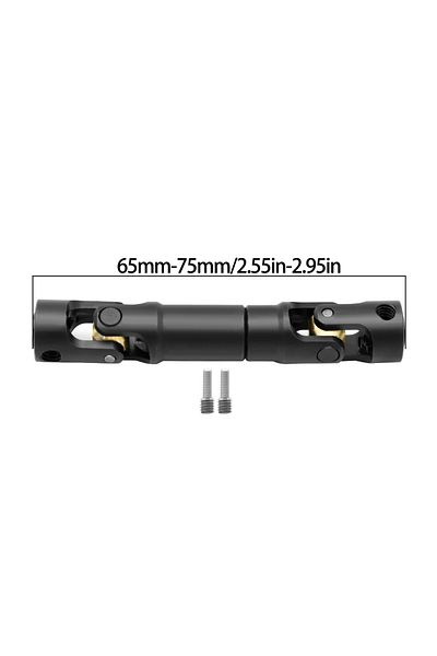 Choice black-L65MM Metal Internal Spline Drive Shaft Universal Joint Driveshaft for 1/10 RC Car Crawler Axi