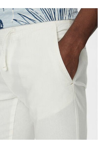 Indicode Pantaloni bărbătești INVitamin 60-333 din material textil alb