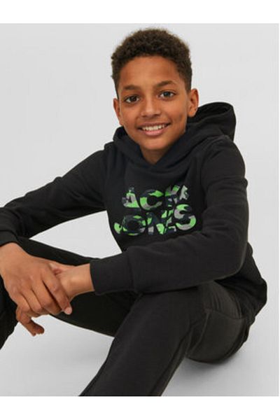 Jack & Jones Hanorac Jack Jones Junior pentru băieți 12237172 Negru
