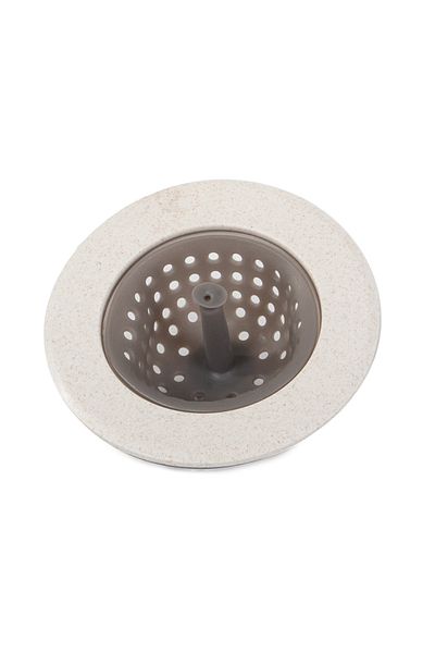 zola Sita silicon chiuveta, anti-infundare, rezistenta termic, diametru 11 cm, usor de curatat, crem/gri