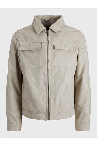 Jack & Jones jack jones Mens Faux Leather Jacket 12213082 Beige