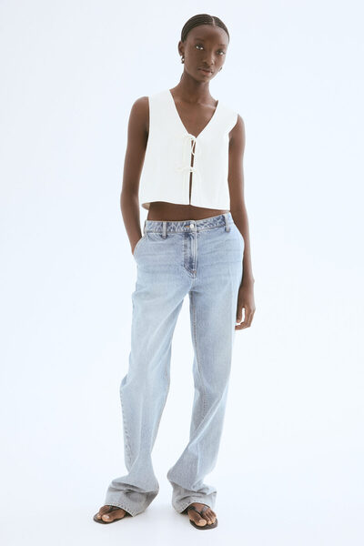 H&M Bağcık Detaylı Yelek