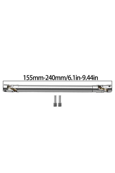 Choice silver-L155MM Metal Internal Spline Drive Shaft Universal Joint Driveshaft for 1/10 RC Car Crawler A