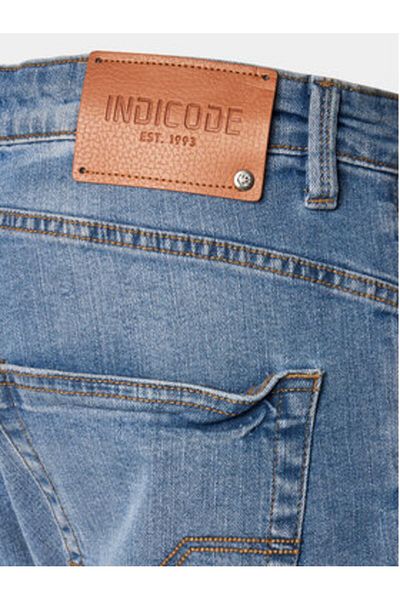 Indicode Pantaloni scurți din denim Kaden pentru bărbați, 70-100, albaștri