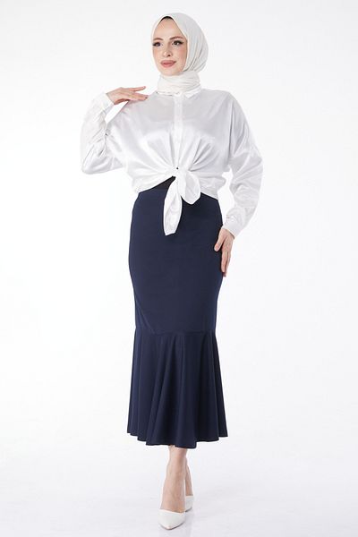 TOFİSA Skirt Navy Blue - 23644