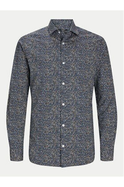 Jack & Jones Cămașă bărbătească Jack Jones 12260625 Bleumarin