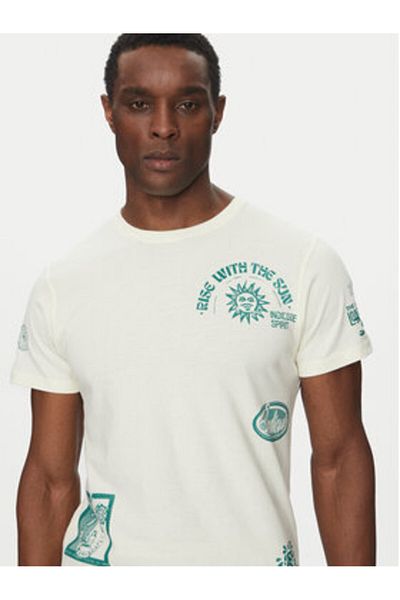 Indicode Tricou bărbătesc INFLORALLO 41-137 Ecru