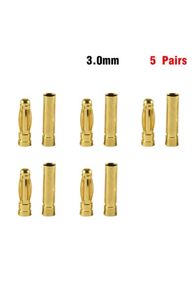 Choice 5 pairs 3.0mm 9IMOD 5/10Pair RC Bullet Connectors 2/3/3.5/4.0/5/5.5/6/8mm Male Female Banana Bullet