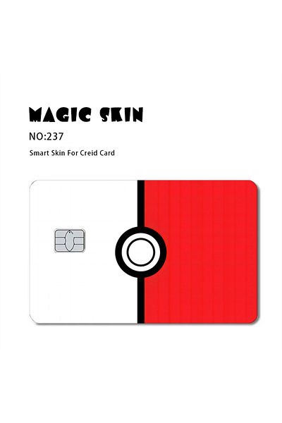 Miniso Small chip 237 Pokemon Card Decals Credit Card Skin Stereo 2.5D HD Stickers Game Card Decal Card Mat