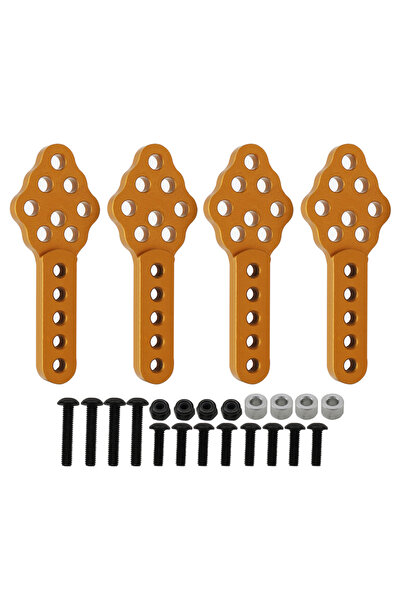 Choice 4 قطع من حامل ممتص الصدمات المعدني الذهبي المصنوع من الألومنيوم مع زاو...