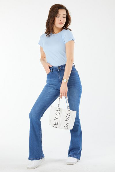 TOFİSA Bluză cu mânecă scurtă Baby Blue - 24437