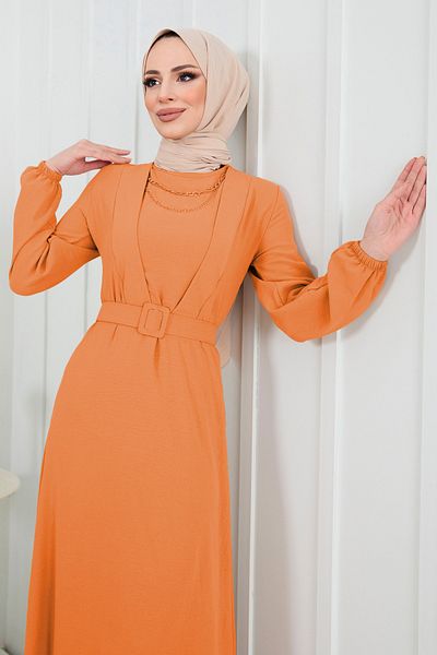 TOFİSA Dress Orange - 11631