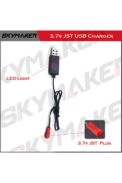 Choice USBCHR-JST Lipo Battery 1s 3.7v USB Charger Cable JST MX2.0 SM-2P For SYMA Hubsan JJRC RC Boat Car