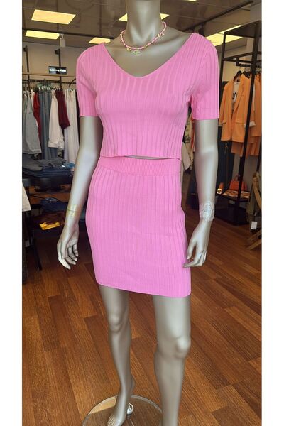 DOLCE QUEEN Women's Blouse-Skirt Mini Set