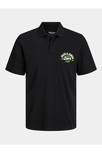 Jack & Jones Tricou polo pentru bărbați Jack Jones 12246692 Negru