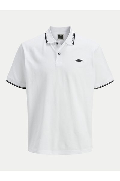 Jack & Jones Tricou polo pentru bărbați Jack Jones 12273303 Alb