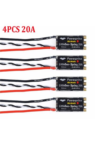 Choice 4PCS 20A FVT LittleBee Little Bee BLHeli_S ESC DSHOT SPRING 20A ESC BLHeli S Speed Controller 2-4S f
