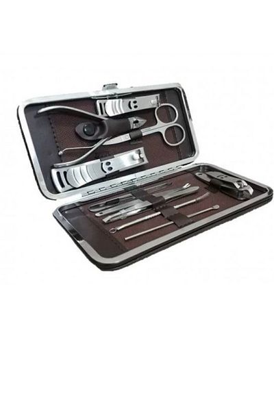 DİBA AVM 12 Manicure Set with Leather Bag 12 Manicure Set with Leather Bag 12 Manicure Set with Leather Bag