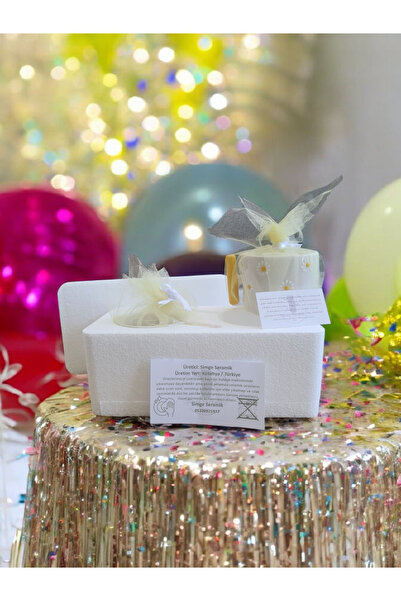 ikiseramik 2'li Zarif Kırmızı Kalp Desenli El Yapımı Doğal Seramik Kalp Kupa Mug Çay Kahve Fincanı