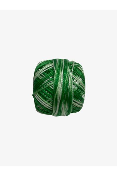 Yiğit Kumaş Embroidery Thread (Etamine Thread) Anchor No:8 Marbled Green Color 1215