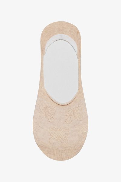 Penti 3-teilige beige Ballerina-Socken mit Schmetterlings-Jacquard