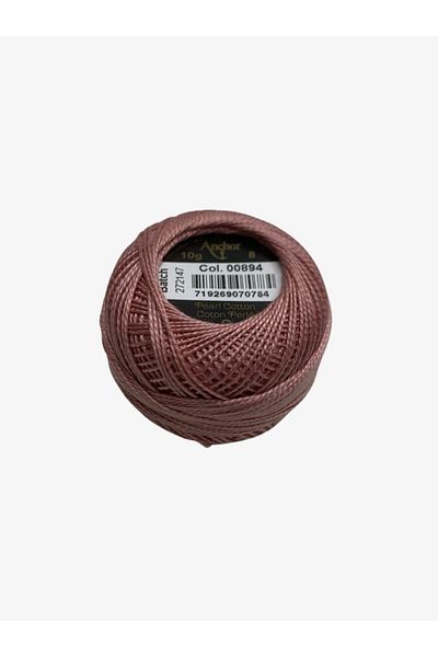 Yiğit Kumaş Embroidery Thread (Etamine Thread) Anchor No:8 Dusty Rose Color 894