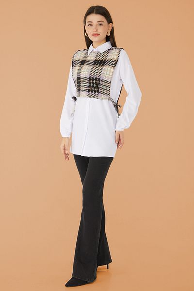 TOFİSA Shirt Sweater Double Suit Lilac - 13347