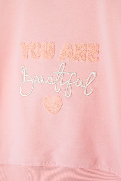 TOFİSA Girl's Powder Beautiful Sweatshirt - 26105
