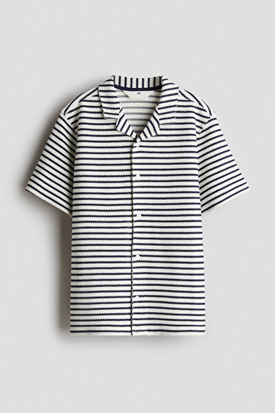 H&M Erkek Yaka Tekstüre Gömlek