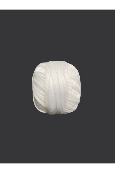 Yiğit Kumaş Embroidery Thread (Etamine Thread) Anchor No:8 White Color 1