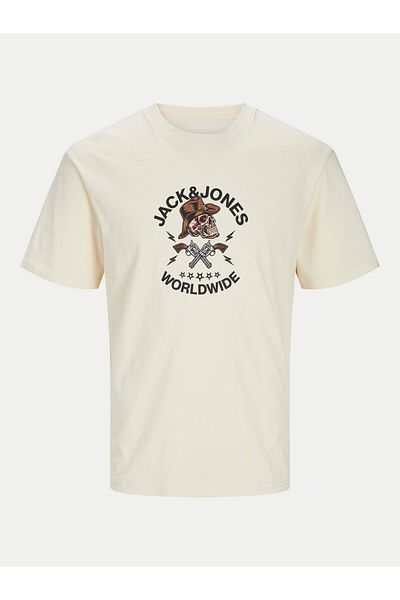 Jack & Jones jack jones Men's T-Shirt 12262491 Ecru