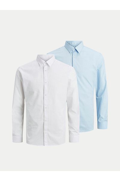 Jack & Jones jack jones Mens Set of 2 Shirts 12182995 White, Blue