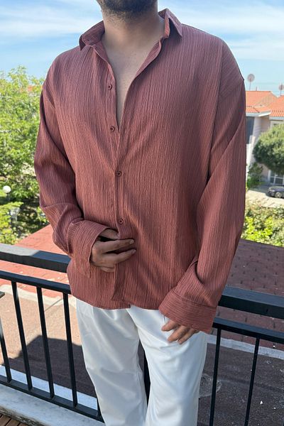 Tarz Cool Full Molded Fabric Shirt Emerald Tile