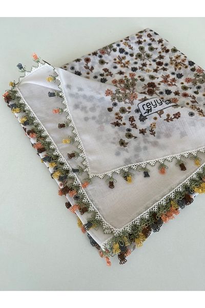 REYYAN Handcrafted Needle Embroidered Writing/Needlework/Needlework Bait/Handcrafted Cheesecloth/Head Cover