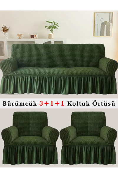 upmall Husă pentru scaun Wraparound, Canapea, Husă pentru canapea extensibilă, Husă pentru scaun 3 +1+ 1 Set