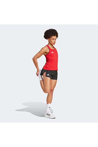 adidas شورت الجري Adizero Essentials Split للسيدات باللون الأسود