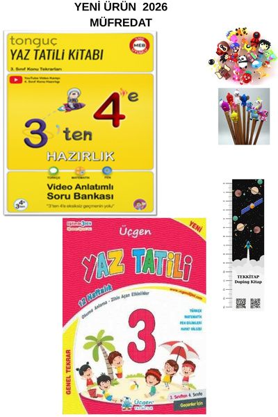 Tonguç Yayınları Tonguç 3’ten 4’e Hazırlık Kitabı -ÜÇGEN 3 ten 4 Yaz Tatili K...
